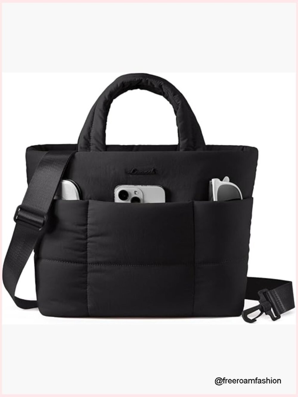 Mini Puffer Tote Bag Crossbody Shoulder Satchel Lightweight Water-Resistant